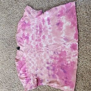 Pink tie-dye Crop Top Shirt, Size L, Wild Fable